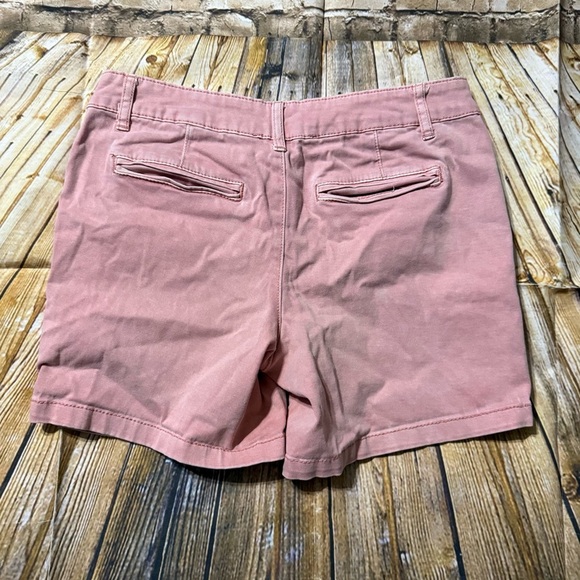 C&C California Pink Cotton Stretch Midi Shorts - Picture 2 of 4